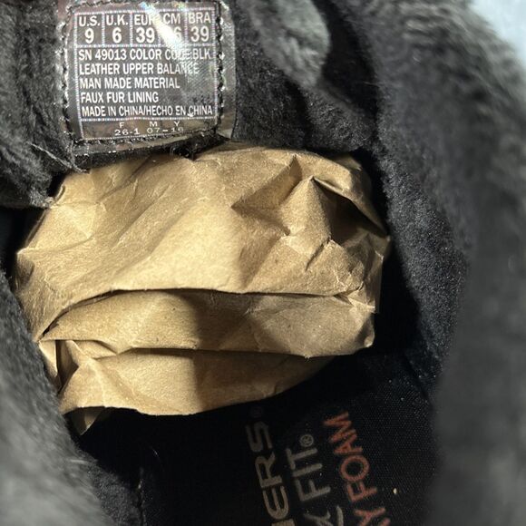 Skechers Relaxed Fit Bikers Totem Pole Boots Black Suede Lace Up Women's Size 9 - Picture 9 of 9